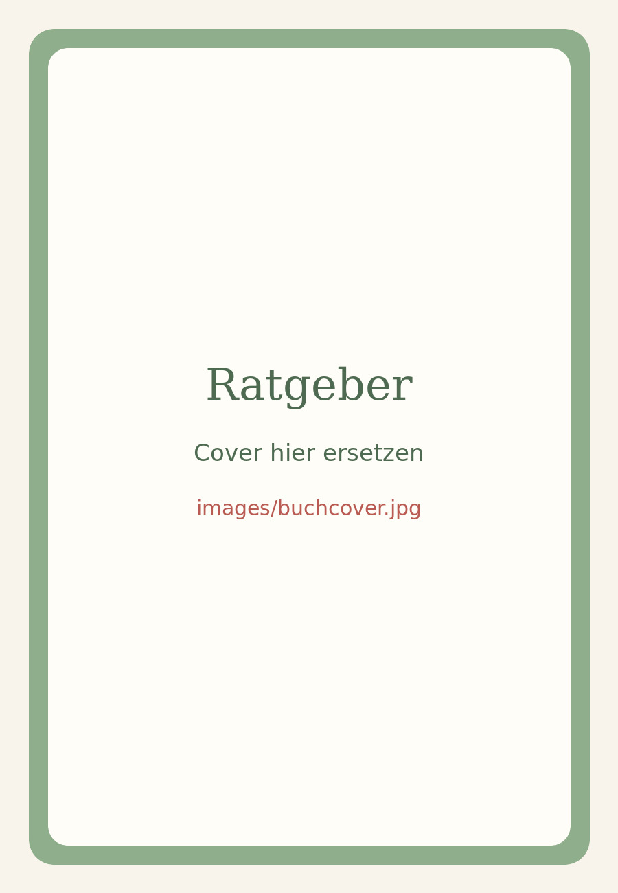 Platzhalter für das Buchcover des Ratgebers